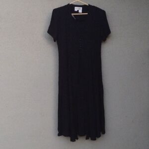 Vintage Betsy's Things Black Whimsigoth Midi Dress 10
